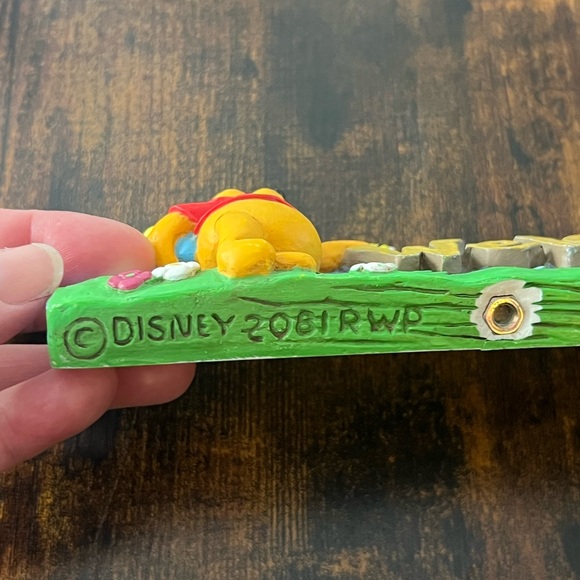 Charming Pooh Bear Welcome Sign - Blue and Gold - Picture 4 of 11